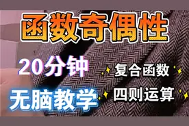 高一数学奇偶性必看！20分钟彻底解决！视频封面