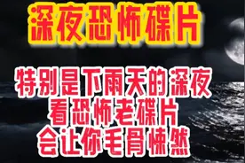 特别是下雨天的深夜，看恐怖老碟片会让你更加的毛骨悚然😱😱😱视频封面
