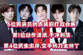 6位男演员的古装剧打戏合集，第1位动作潇洒，第4位武生出身视频封面