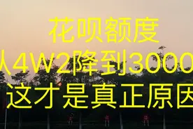 花呗额度从4W2降到3000？这才是真正原因视频封面