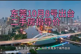 东莞10月8日出台二手房指导价，佛山9月30号回应二手房指导价视频封面