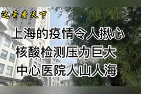 上海的疫情令人揪心，核酸检测压力巨大，中心医院人山人海视频封面