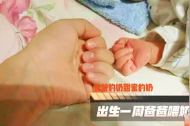 出生一周爸爸喂奶～爸爸的奶-甜蜜的奶视频封面