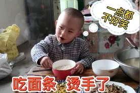 2岁半熊孩子 在老奶奶家吃面条 烫手了 舅舅 笑话他 看他怎么反击视频封面