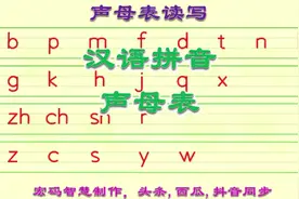 汉语拼音声母表读写，全部23个声母的正确读音和书写方法请收藏视频封面