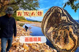 福建男子捡到30斤的画面石，浇上水后不得了，网友：顶级国画石视频封面