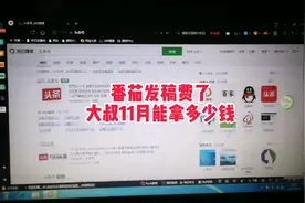 番茄发稿费了，大叔11月能拿多少钱？视频封面