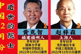 中国12月份逝世的院士，短短三天内就逝世了8位，最小的年仅57岁