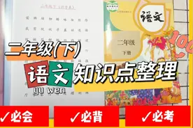 二年级下学期(语文），知识点整理！电子版可打印！视频封面