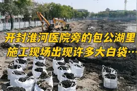 开封淮河医院旁的包公湖里出现许多白色大袋子，以后这将会大变样视频封面