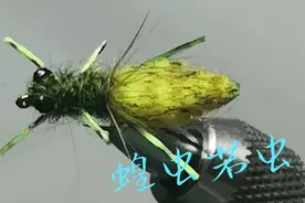 飞钓钩绑制 蝗虫若虫，微物饵原创作品。绑钩教程……