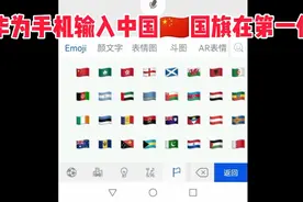 华为手机输入中国🇨🇳国旗在第一位输入法如果有颜色那一定是红色