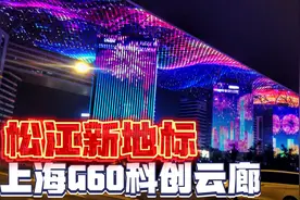 上海G60科创云廊 松江新地标建筑 夜里的科创云廊灯光表演 很漂亮视频封面