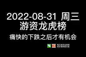 2022-08-31 周三
游资龙虎榜视频封面