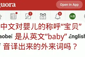 美版知乎:中文对婴儿的称呼 宝贝是从英文baby音译出来的外来词吗视频封面
