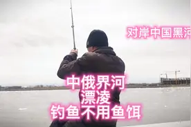 中俄界河的漂凌，钓鱼不用鱼饵，下钩就钓上鱼我第一次见视频封面