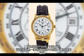 世界上最出名的十大名表视频封面