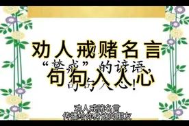 劝人戒赌名言，句句入人心视频封面