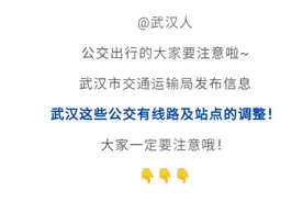 重要提醒！武汉这些公交线路/站点有调整！有你常坐的吗？视频封面