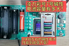 凌力彩号7号碱性电池容量有多大？1块钱的碱性电池性能到底弱不弱视频封面