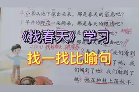 二年级上册《找春天》课文学习，有四个比喻句，你找了吗