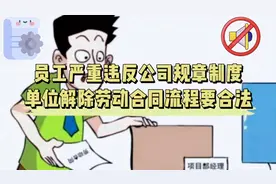 员工严重违反公司规章制度，单位解除劳动合同流程要合法视频封面