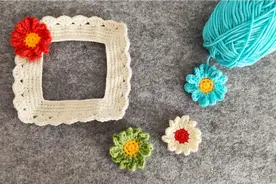 钩织教程：一款漂亮的小菊花钩织教程，
