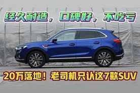 20万买车，老司机都选这7台SUV，2.0T+四驱，性能猛，又快又耐造视频封面
