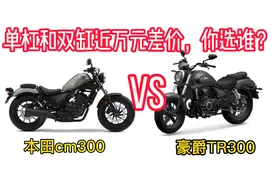 国产一哥与合资品牌里的销量王，豪爵TR300和本田CM300优缺点分析视频封面