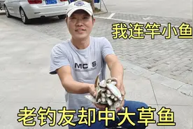 风浪中野钓白浪丝鱼，连竿不断真过瘾，70岁大叔蚯蚓钓上大草鱼视频封面