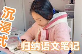 小祎诺沉浸式归纳语文笔记，一边归纳一边复习，这个习惯继续保持视频封面