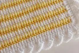 钩针编织小清新条纹多用垫(螺旋花边钩法)视频封面