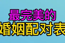 最完美的婚姻配对表，你知道吗？快来看看吧视频封面