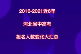 2016-2021近6年河北中高考报名人数变化汇总#河北高考 #河北中考视频封面