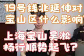 19号线北延伸对宝山什么影响？上海宝山吴淞杨行顺势起飞？视频封面