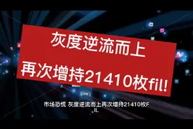 灰度逆流而上，再次增持21410枚fil!视频封面