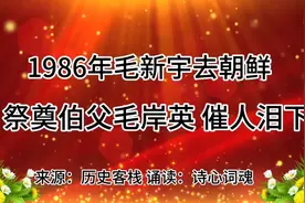 经典诵读‖1986年 16岁的毛新宇去朝鲜祭奠伯父毛岸英 催人泪下视频封面