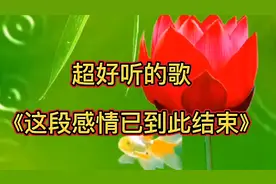 《这段感情已到此结束》深情的歌声，唱出肺腑之言，超好听视频封面