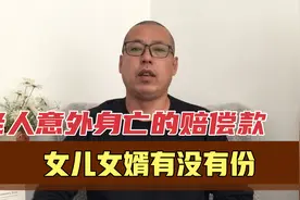老人意外身亡的赔偿款，女儿女婿有没有份，该如何分配才公平合理视频封面