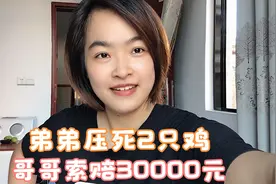弟弟开车压死哥哥家2只鸡，哥哥气不过把路口堵死，并索赔30000元视频封面