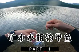 用矿泉水瓶自制线组，钓获罕见的野生大乌龟，却发愁如何取钩视频封面