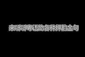 粤语的押韵金句视频封面