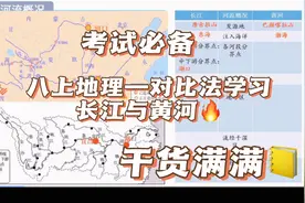 初中地理#八上地理—对比法学习长江与黄河#剪映四周年 #成功上岸视频封面