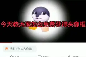 今天教大家如何免费获得大哥狗头头像框。视频封面
