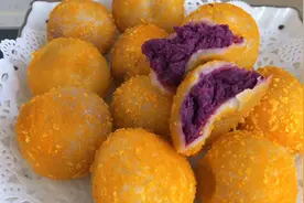 紫薯糯米球学会这样做，口感软糯香甜又好吃，做法简单明了视频封面