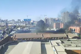 正月初六，济南北园大街全福立交桥，荣盛国际附近着火了！视频封面