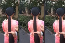 姑娘漂亮的长马尾连根一刀剪掉视频封面