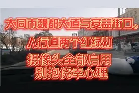 大同市魏都大道与安益街口。两个人行道信号灯，摄像头全部启用。视频封面