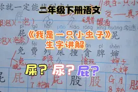 二下《我是一只小虫子》生字讲解，史上最有“味道”的生字出现了视频封面