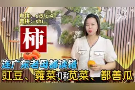 “柿子”怎么读，有几种叫法？广东粤语教10种容易读错的蔬果视频封面